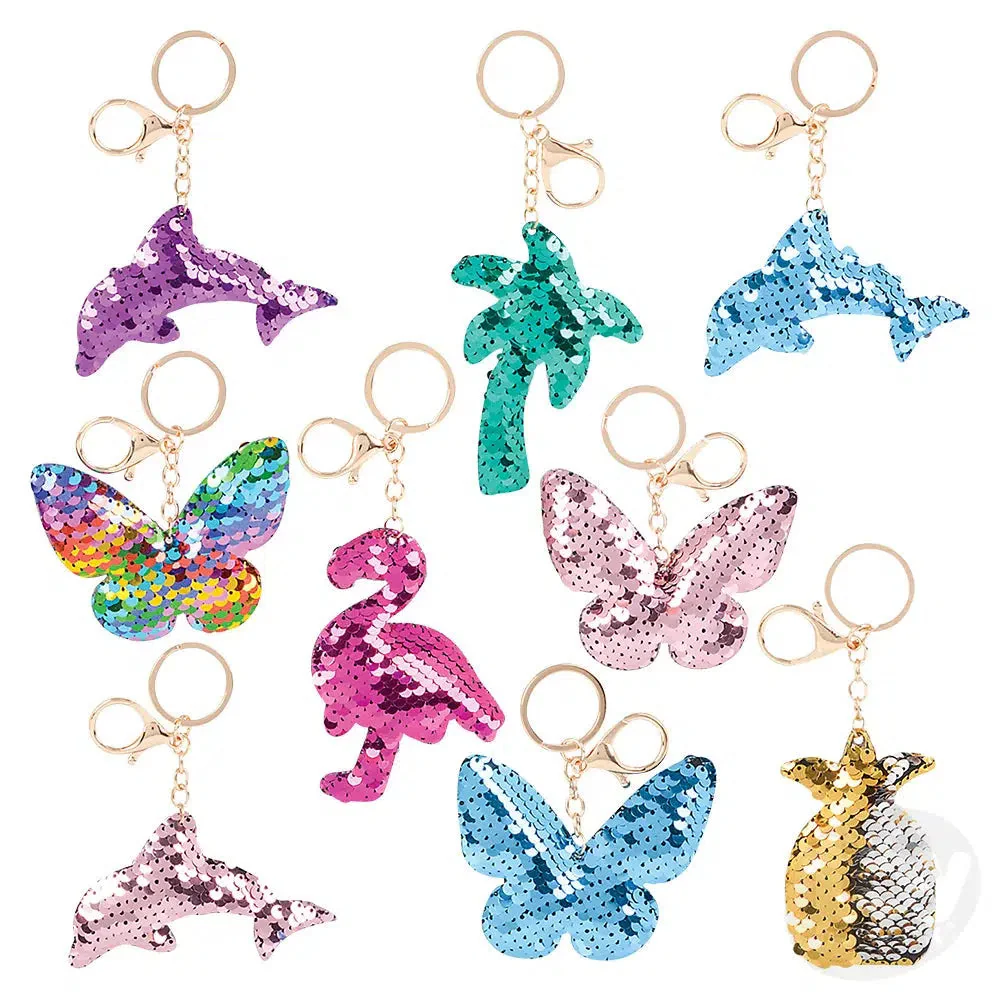 3" Flip Sequin Keychain Assortment