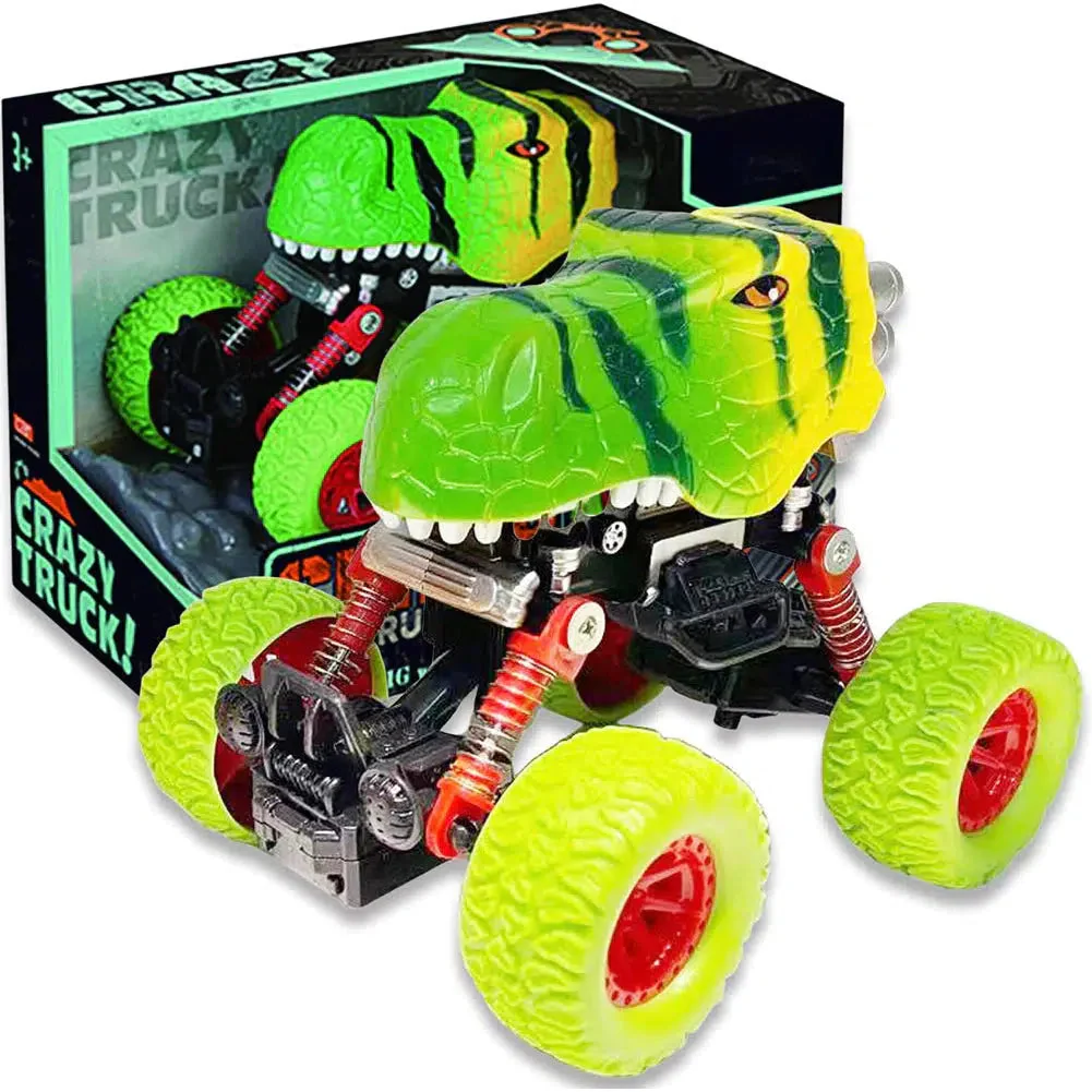 Crazy Truck - Pull Back Dinosaur Green