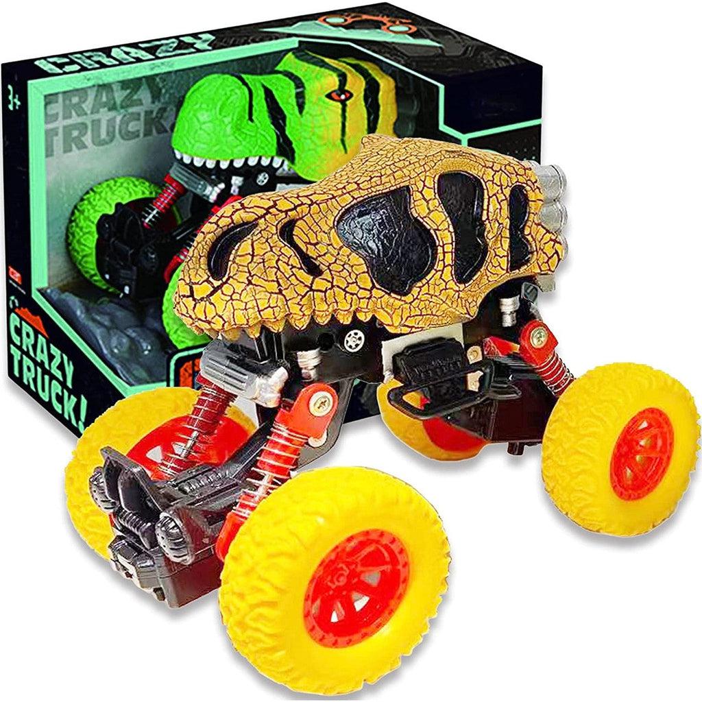 Crazy Truck - Pull Back Dinosaur Yellow
