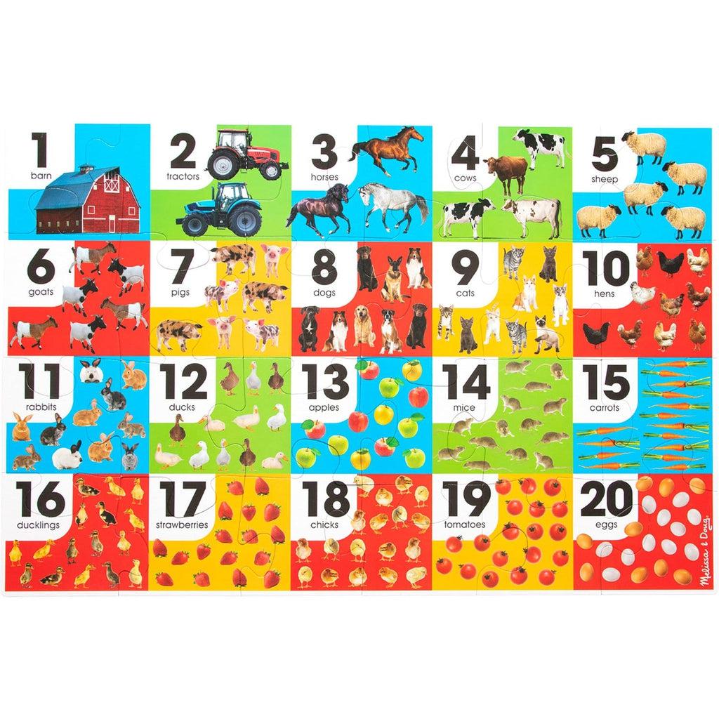 Farm Number Floor puzzle 24 pc