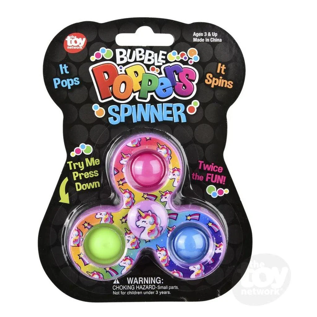 Bubble Popper Spinner - Unicorn Print